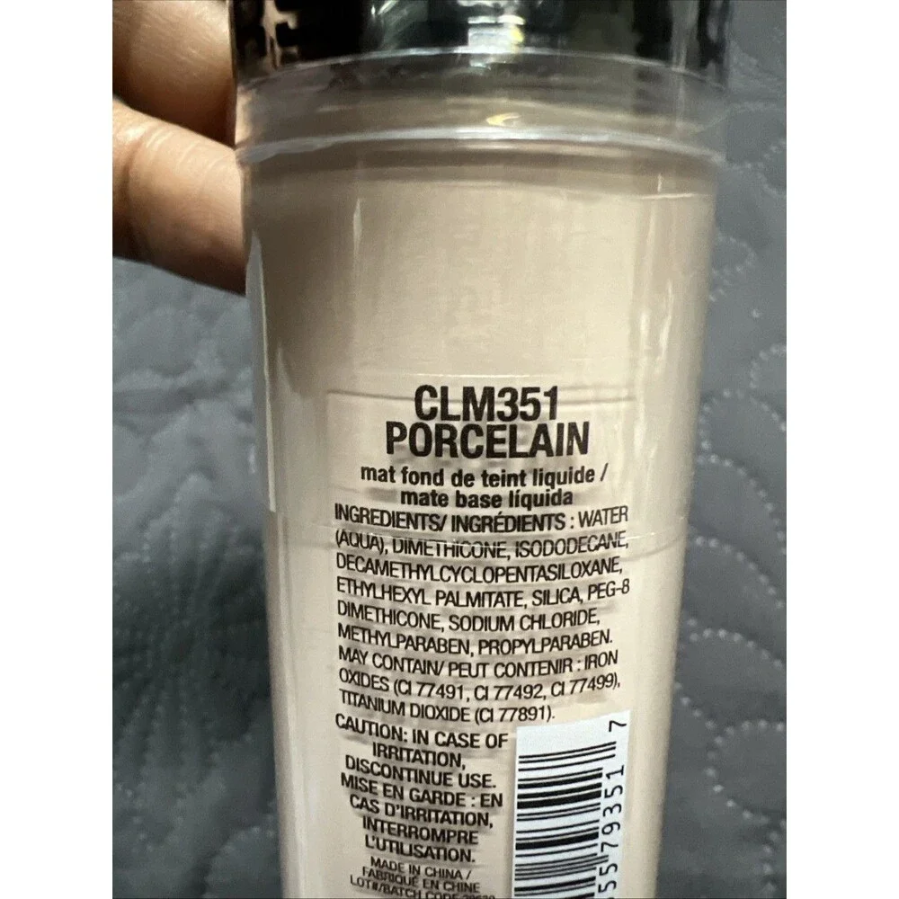 L.A.COLORS Truly Matte Long Wearing High Pigment Foundation CLM351 Porcelain NEW